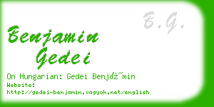 benjamin gedei business card